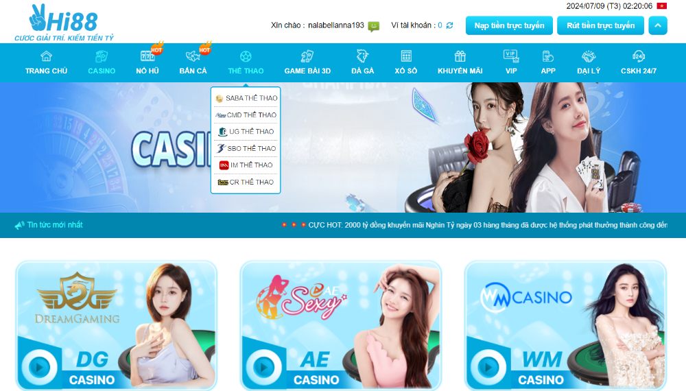 Cách thức tham gia vào sòng WM Casino Hi88